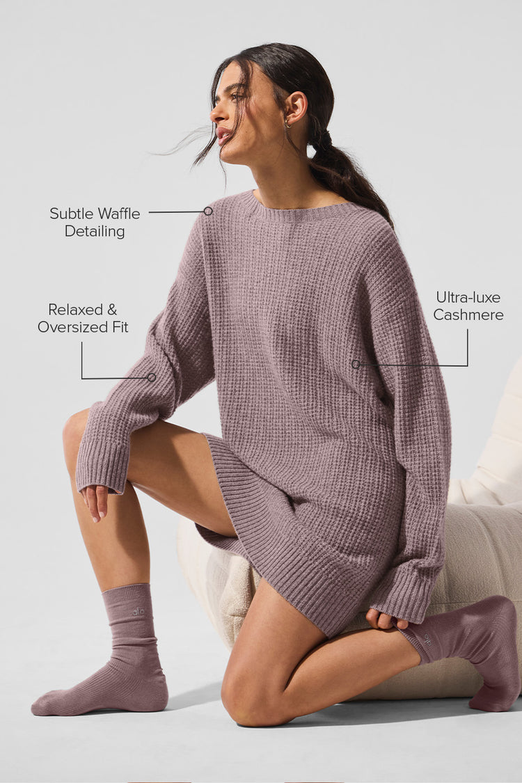 Cashmere Plush Waffle Dress