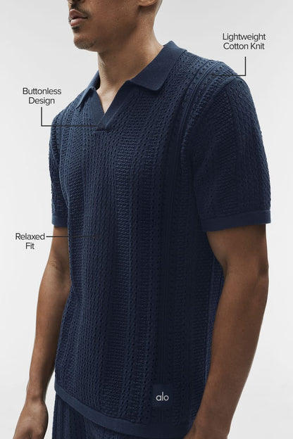 Coastline Knit Short Sleeve Polo