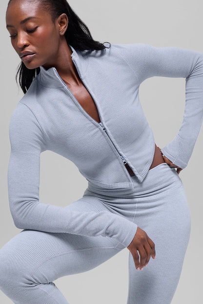 Seamless Two Tone Rib Jacket