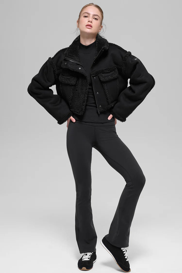 Faux Shearling Snowfall Cropped Jacket