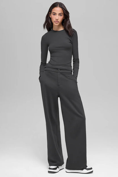 High-Waist Sweatpant Trouser
