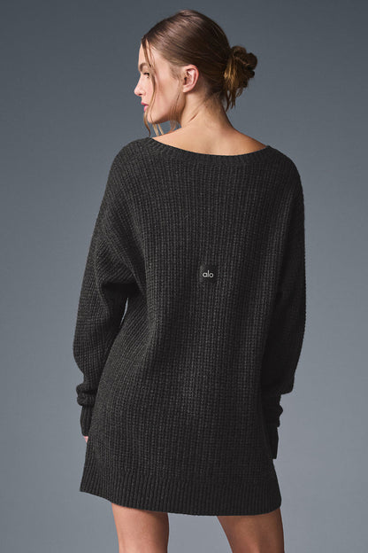 Cashmere Plush Waffle Dress